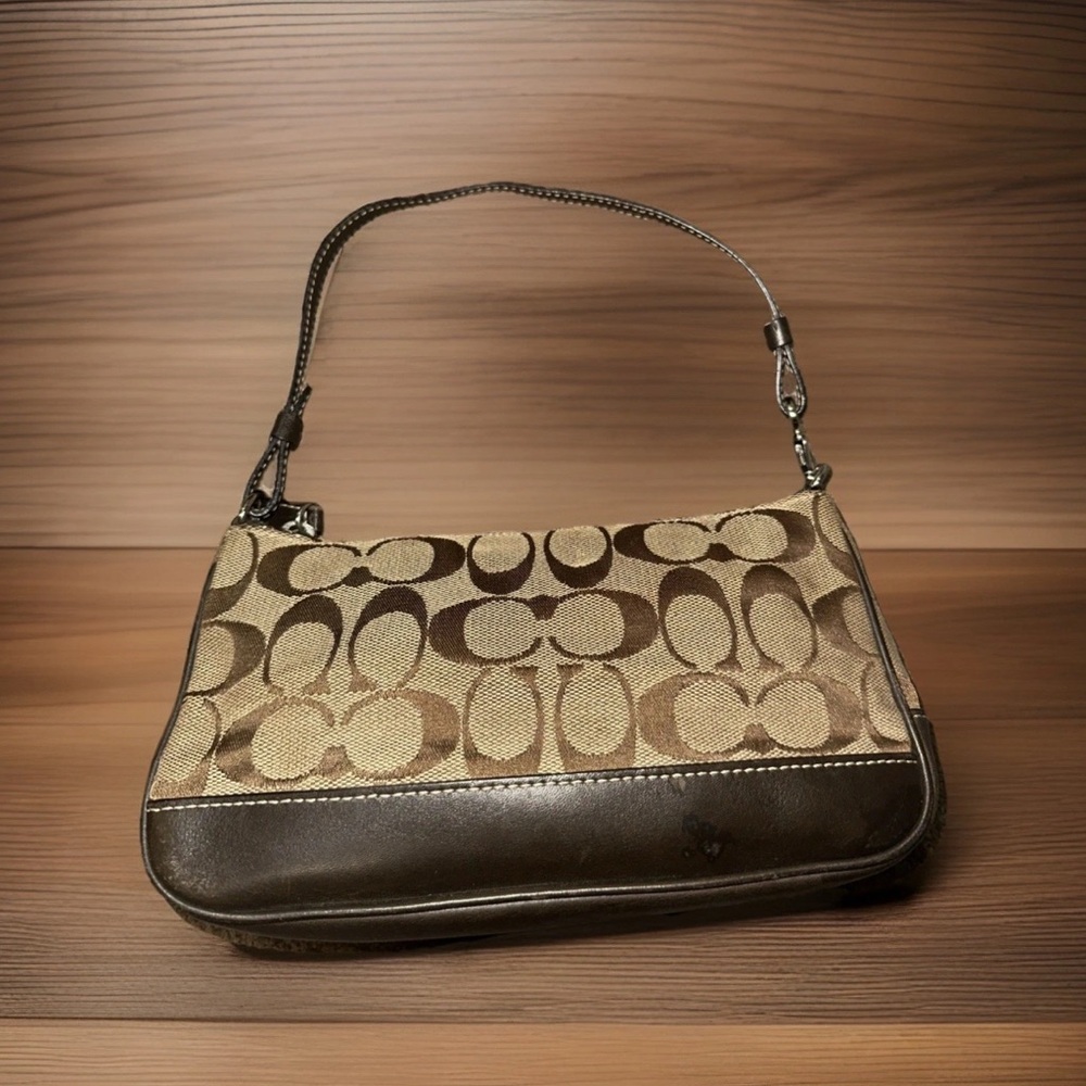 Vintage Y2K Coach Hampton Demi Pouch Mini Handbag 6094, Signature C Pattern